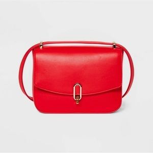 Target : A New Day - Red Faux Leather Crossbody Bag | NWT